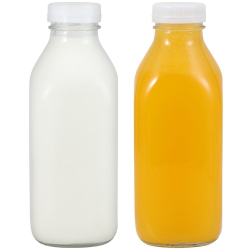 Limili glass milk bottles with - milk,