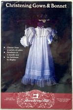 NEW 1987 Gooseberry Hill Sewing Pattern 125 Christening Gown & Bonnet Vntg 16022