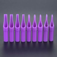 50Pcs Tattoo Tips Sterile Disposable Nozzle Tube Flat Round Body Art 5 Colour