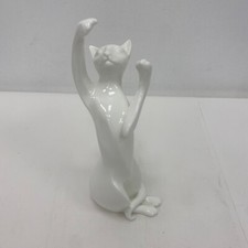 Royal Doulton Images Shadowplay White Siamese Cat Figure HN3526 1982 10”