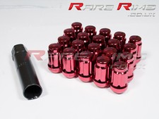 20 x Red Spline Wheel Nuts Fits Ford Mondeo ST220 With Aftermarket Alloys