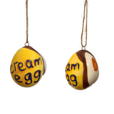 Ceramic Cream Egg Hanging