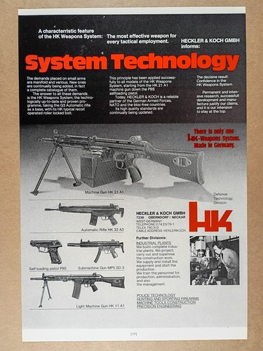 1982 hk21a1 hk33a3 p9s mp5 - hk,