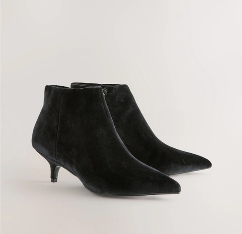 Next black velvet kitten - velvet, heel