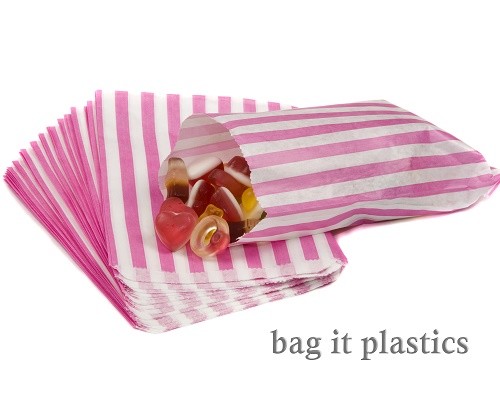 Sweet bags 100 candy - bags, stripe