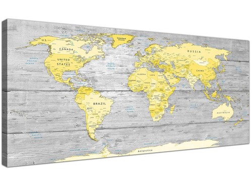 Large yellow grey - grey, map