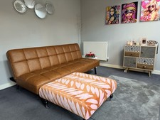 Brown Sofa Bed shown in photos