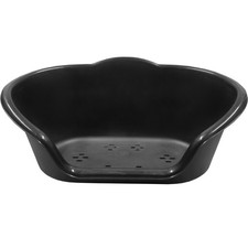 LARGE PLASTIC BLACK DOG / CAT / PET BED, BASKET - HEAVY DUTY, MADE IN UK