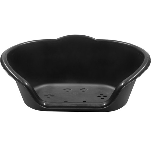 Large plastic black dog - large, /