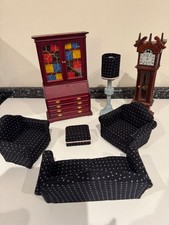 DOLLS HOUSE WOODEN LOUNGE FURNITURE BUNDLE