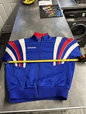 Vintage Adidas Descente Track Top Jacket Japan Small Blue White Red France Rare