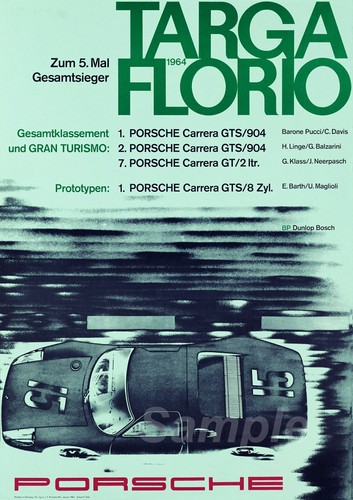 Vintage 1964 porsche targa - porsche,