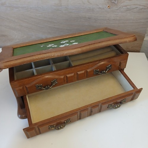 Vintage wood jewelry - vintage, box