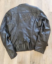 Harley-Davidson ladies "Harley" leather jacket, size: small. Pre-loved.