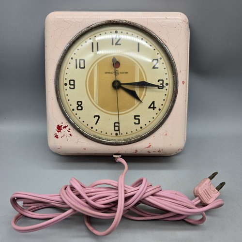 Pink 1940s kitchen wall - pink,