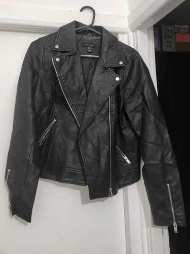 New look black leather - black,