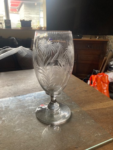 Stunning cut glass celery - , vase