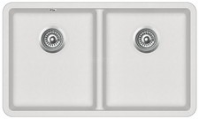 CLEARWATER Nova N200BL Undermount or Inset sink, double bowl, Blizzard