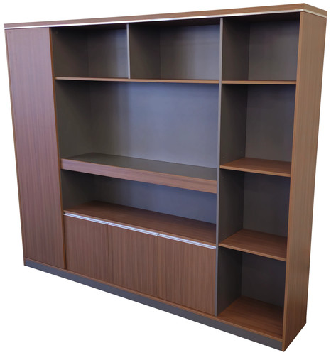 Modern large walnut bookcase - modern,
