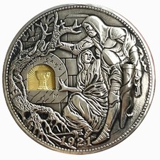 Movable Mechanism Holy Grail Hobo Nickel Coin w/ Removable Sword Collectible