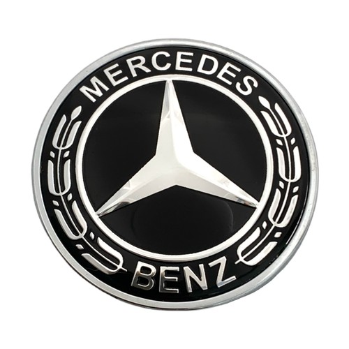 Front hood emblem black - front, logo