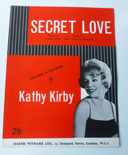 Kathy Kirby   Secret Love   Sheet Music 1963