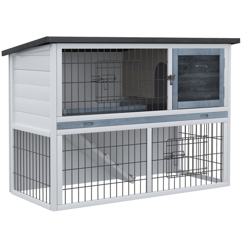 Pawhut rabbit hutch bunny - pawhut, hutch,