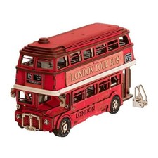 Bus Model Kit 3D Wooden London Tour Bus Puzzle Construction - Classic Toy Gift