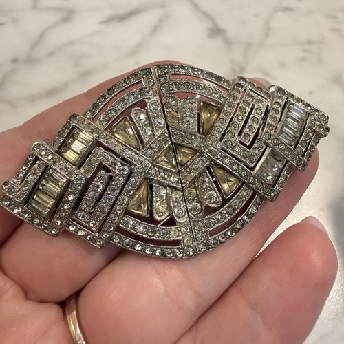 Art deco coro duette brooch - art,