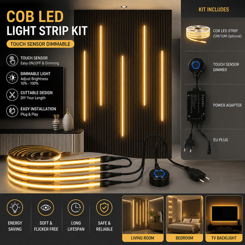 Led lights for acoustic wall - for,