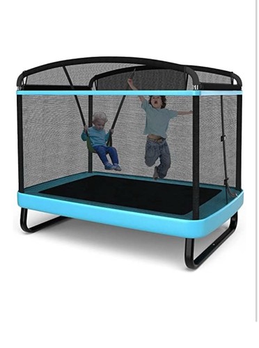 Kids trampoline swing - trampoline, w/swing