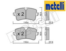 REAR BRAKE PADS SET 22-0955-0