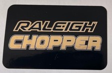 RALEIGH CHOPPER MK3 SEAT DECAL IN BLACK, WITH MIRROR GOLD & SILVER OUTLINES.