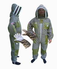 Bee SUIT and GLOVES VENTILATED 3 Layer GREEN Beekeeping Apiary Protection🐝