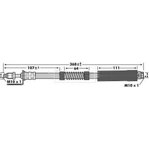 Borg beck brake hose - hose,