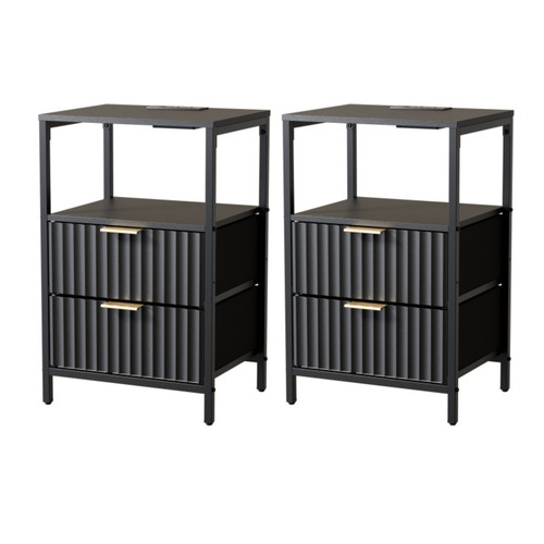 2pcs bedside table drawers - table,