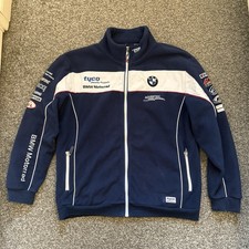 BMW Motorrad Motorsport Racing Tyco Fleece Jacket Size XL 48” Chest Navy Blue
