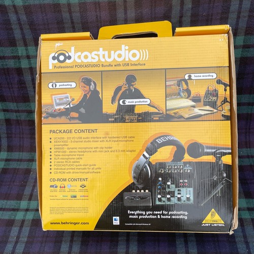 Behringer podcast studio usb - studio,