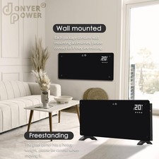 DONYER POWER 2500W Convector Heater, Ultra-thin Wall-mounted or Freestanding