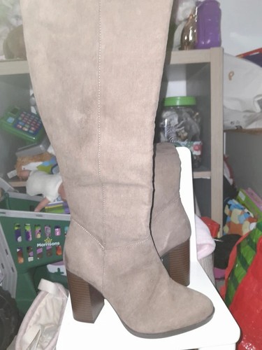 Ladies taupe knee - ladies, high