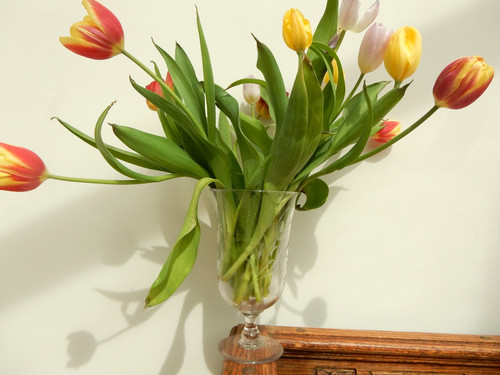 Antique flint glass - flint, vase
