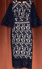 COAST BODY-CON LACE DRESS WITH BELL SLEEVES