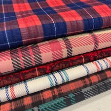 Tartan Plaid Stretch Jersey