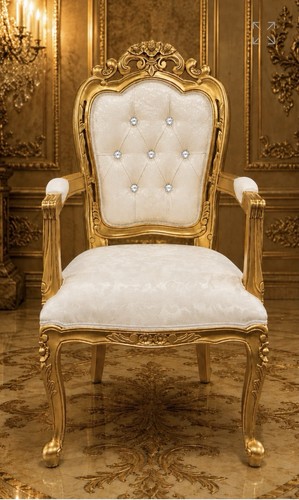 Ornate chair gold leaf - chair,