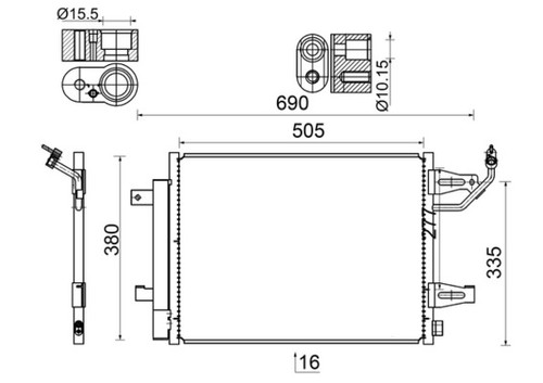 Mahle 509 000s condenser - ac,
