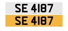 Dateless Registration Number Plate SE