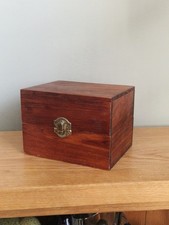Small Wooden Box. Hinged Lid
