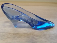 Vintage Blue Glass Heeled