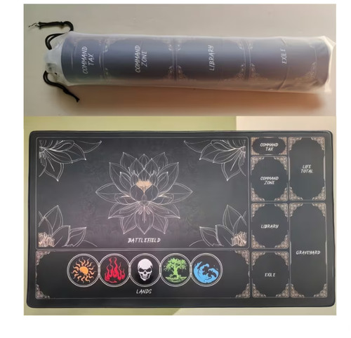 Gold lotus playmat mtg zoned - gold,