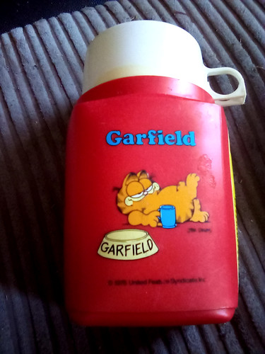 Garfield red flask rare good - red, flask.rare.good